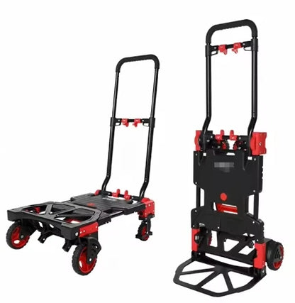 2024 Hot Sale150KG 2 in 1 Multi-funCtion Convertible Hand Truck Folding Portable Trolley Transformable and Dual-purpose Platform