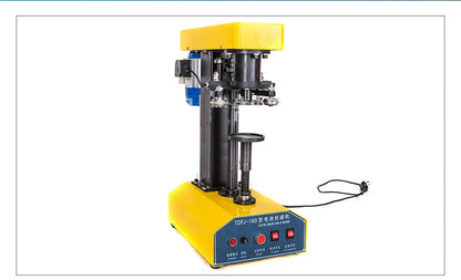 TEBAK TDFJ-160 Manual Table-Top Round Aluminium Beer Plastic PET Tuna Tin Paper Beverage Drink Can Sealing Closing Machine