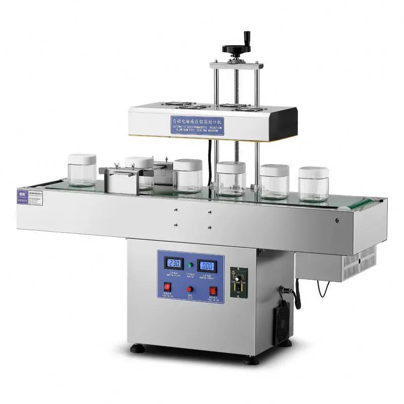 Aluminum Foil Gasket Sealing Machine Automatic Stainless Steel Continuous Plastic Bottle Glass Jar Lid Electromagnetic Induction