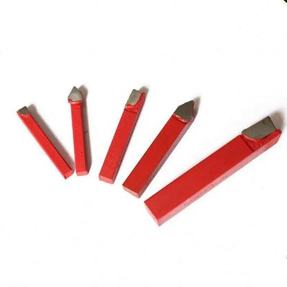 TEBAK Carbide Tipped Hole Turning Tool Kit Alloy Tungsten Steel Tools Welding Lathe Cutters High Hardness Tipped Cutters Tool