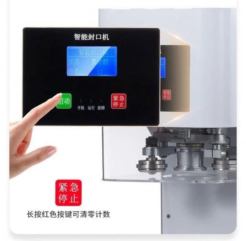 TEBAK Auto Height Adjustable Ring Pull Pet Aluminum Plastic Desktop Electric Sealing Machine Tin Seamer Can Sealer for Sale