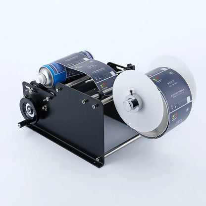 LT-20 Power-Free Small Manual Hand Labeling Machine for Round Plastic Metal and Glass Bottle Labeling, Sticker Labeling Machine