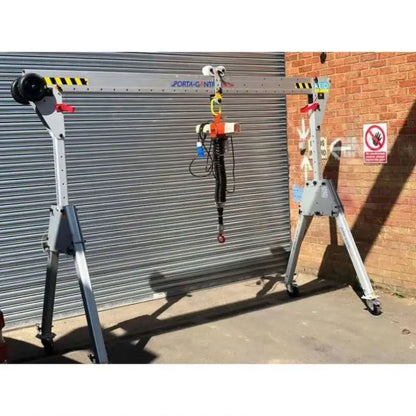 TEBAK 1T-5T Foldable Mini Aluminum Mobile Gantry Crane/Aluminium Light Duty Mini Lifting Adjustable Portable Gantry Crane