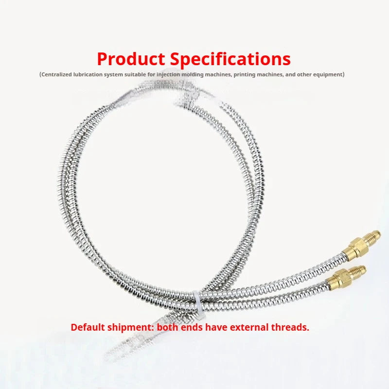 201/304 Stainless Steel Corrugated Flexible Metallic Hose With Brass Nuts Clip