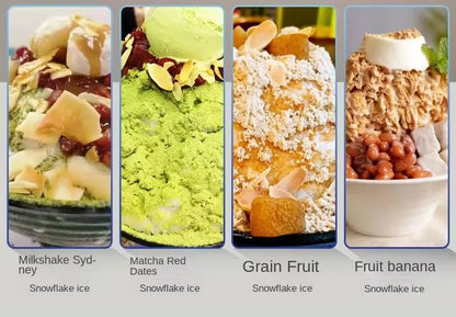 Coffee Ice-cream 1200W Water Cooling Auto Bingsu Machine Korean Flake Snow Ice Shaver Machine