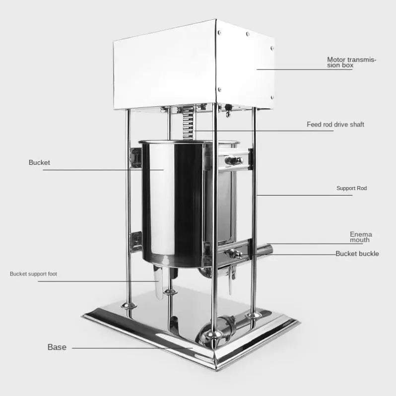TEBAK Automatic Electric Sausage Making Machine 10L 15L Large Capacity Sausage Filling Machinery Electric Sausage Stuffer