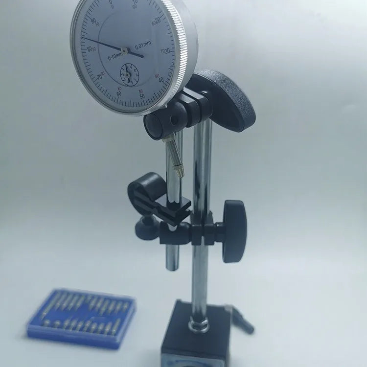 1" Dial Indicator Base Stand Tool Mic Gauge 3 in 1 Universal Large Meter Holder Percentage Bracket Magnet Holder Magnetic Base