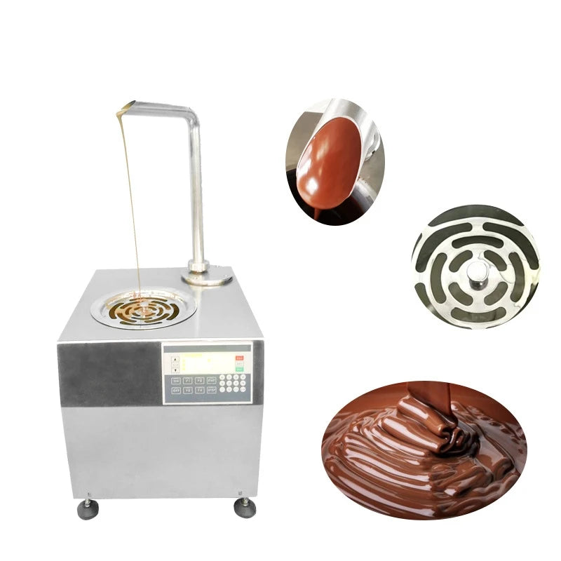 TEBAK Table Top Commercial Chocolate Tempering Melting Machine Stainless Steel Chocolate Melting Spray Liquid Waterfall Machine