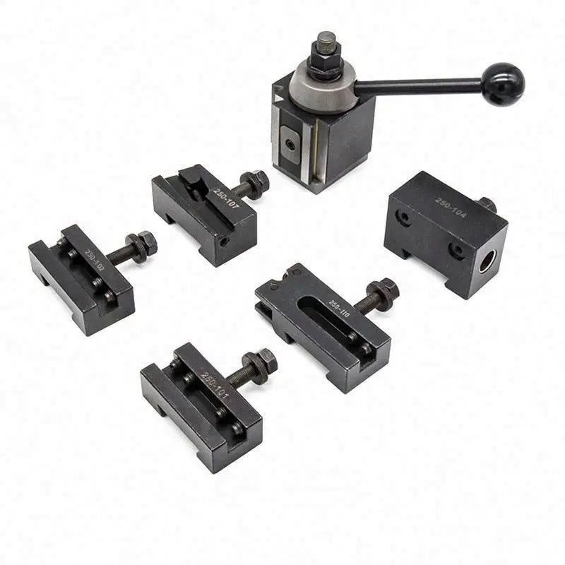 ANDUUK 250-107 American Piston Type Quick Change Tool Holder Wedge /GIB 6pcs/Set 250-110 Lathe Quick Change Tool Post