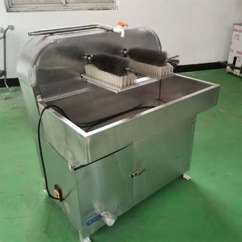 TEBAK Commercial 4-Head Semi-Automatic Brush Bottle Washing Machine