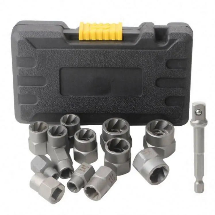 14 Piece Nut& Bolt Extractor Socket Set Bolt Remover Tool Set Nut Extractor Socket Impact Bolt Nut Screw Removal Socket Wrench