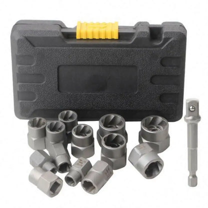 14 Piece Nut& Bolt Extractor Socket Set Bolt Remover Tool Set Nut Extractor Socket Impact Bolt Nut Screw Removal Socket Wrench