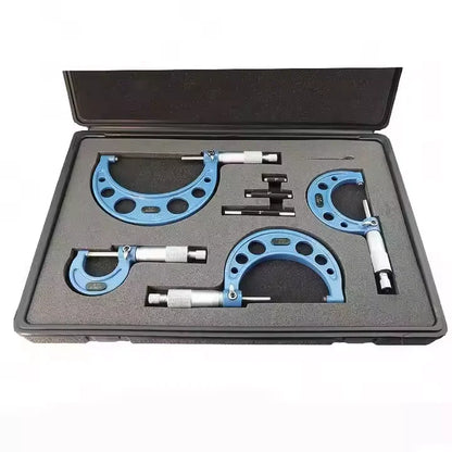 0-25mm 0.01mm Measuring Tool Series Outside Micrometers Set 0-100mm Outer Diameter Micrometer Set Spiral Micrometer 3/4/6 Sets