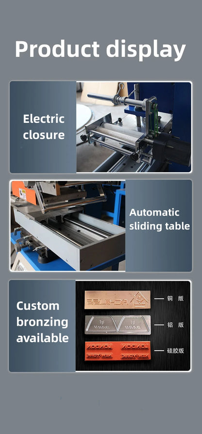 TEBAK TK-22 GP210 Pneumatic Wood Fabric Number Plate Leather Hot Stamping & Embossing Machine