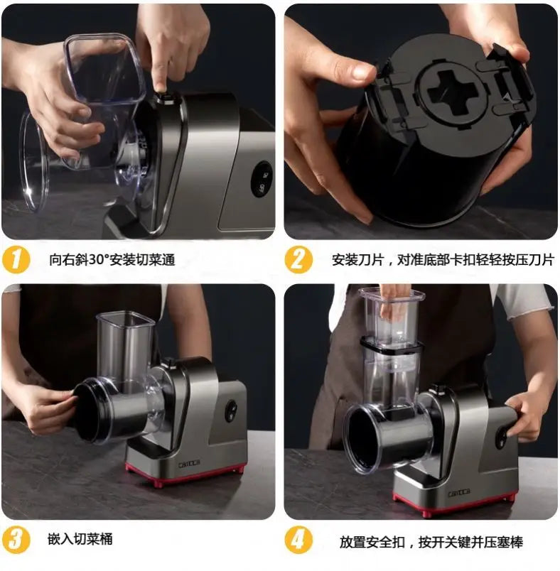 TEBAK Chopped SMaker Homemade Home Kitchen Appliances Graters Shredders Slicers Fruit Vegetable Electric Automatic Salad Maker