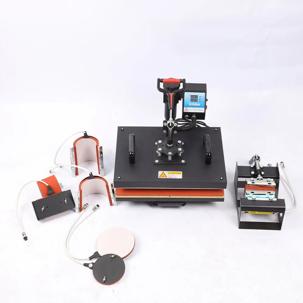 TEBAK Multifunction Heat Press Machine Heat Transfer Paper Printing Machine Combo Sublimation Heat Press Machine for Cloths Cup
