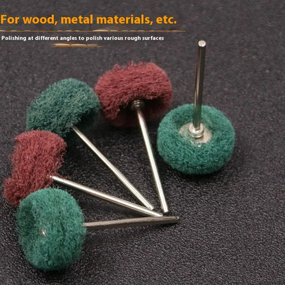TEBAK Jewelry Tool Abrasive Wheel Double Fly Nylon Fiber Polishing Kits for Rotary Tools Scouring Pad Ball Type Material