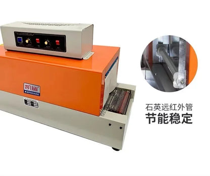 TEBAK Automatic Desktop Durable Small Plastic PVC/POF/PP Thermal Hot Heat Shrink Tunnel Sleeve Film Wrapping Packaging Machine