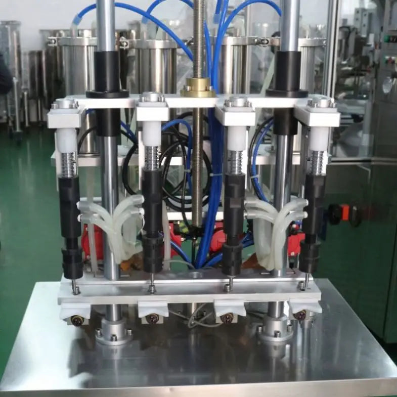 Automatic 4 Heads Silver Vacuum Perfume Weighing Filling Making Machine WITH Liquid Filling Line Wine Pump Small High Precision