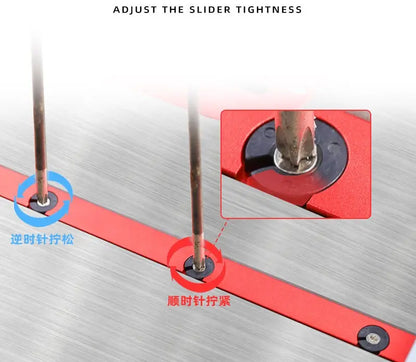 TEBAK W-01 Table Saw Fence Cutting Guide Measure Miter Gauge Woodworking Miter Slider Gauge Woodworking Tool