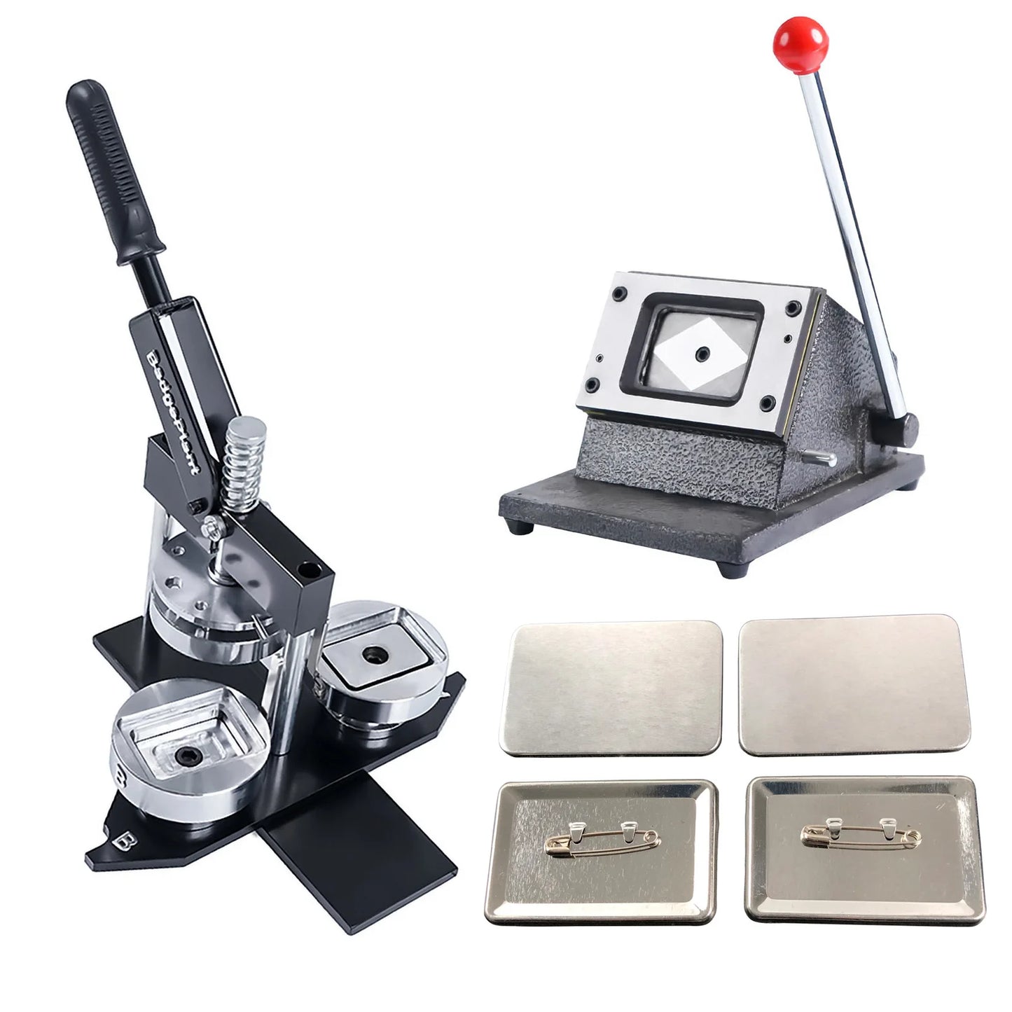 New Style Low Cost Compatible with Other Shapes Molds Metal Coins Making Machine Inserting Round Button Button Badge Machine