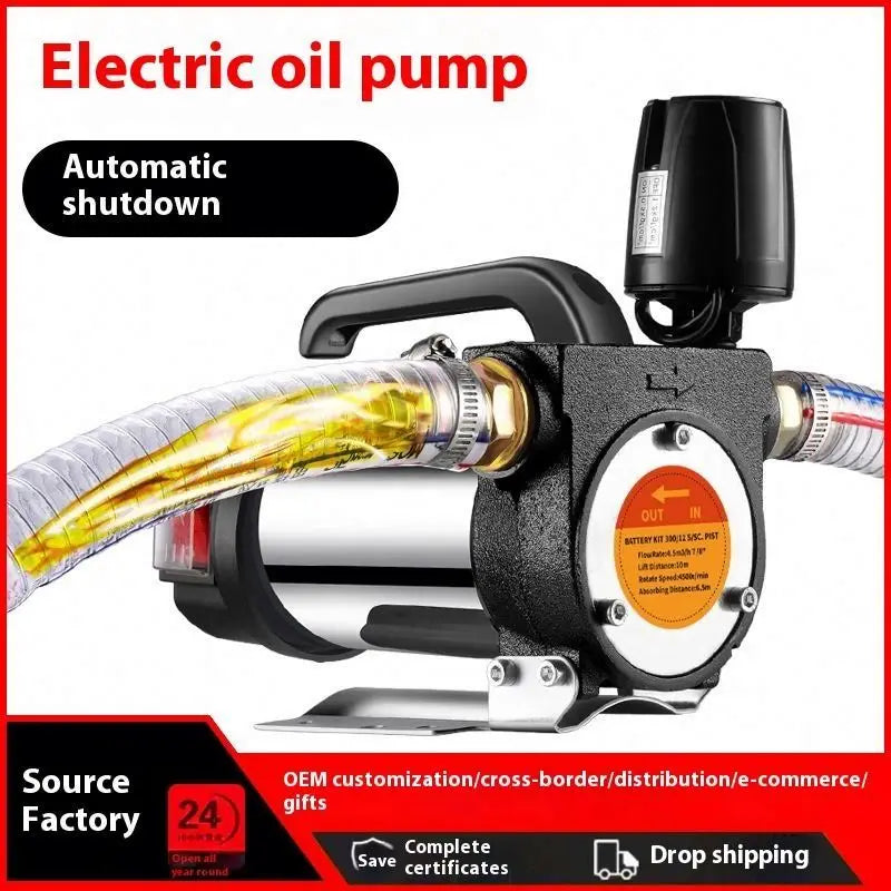 Factory Portable Oil Transfer 12V24V220V Automatic Shutdown Electric Oil Pump for Extracting Grease Efficiently