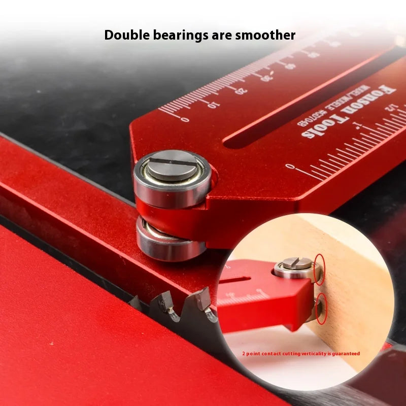 TEBAK W-52 Extended Thin Rip Jig Table Saw Jig Guide for Repeat Narrow Strip Cuts Works With Saw Router Table Band Saw