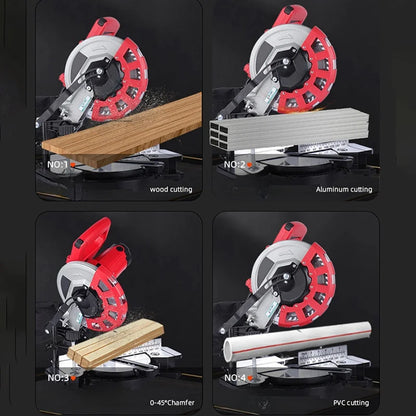 210mm Miter Saw 1400W 4600RPM Circular Saw Aluminum Cutting Machine Power Tools for Wood Carpentry Tools Mitre Saw Woodworking