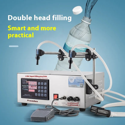 TEBAK XK-580II Double Heads Digital Liquid Quantitative Juice Milk Beer White Wine Vinegar Mineral Water Liquid Filling Machine