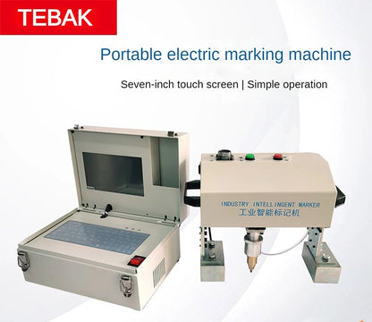 TEBAK Pneumatic Metal Marking Machine CS SS Metal Name Card ID Card Engraving Machine for Sale
