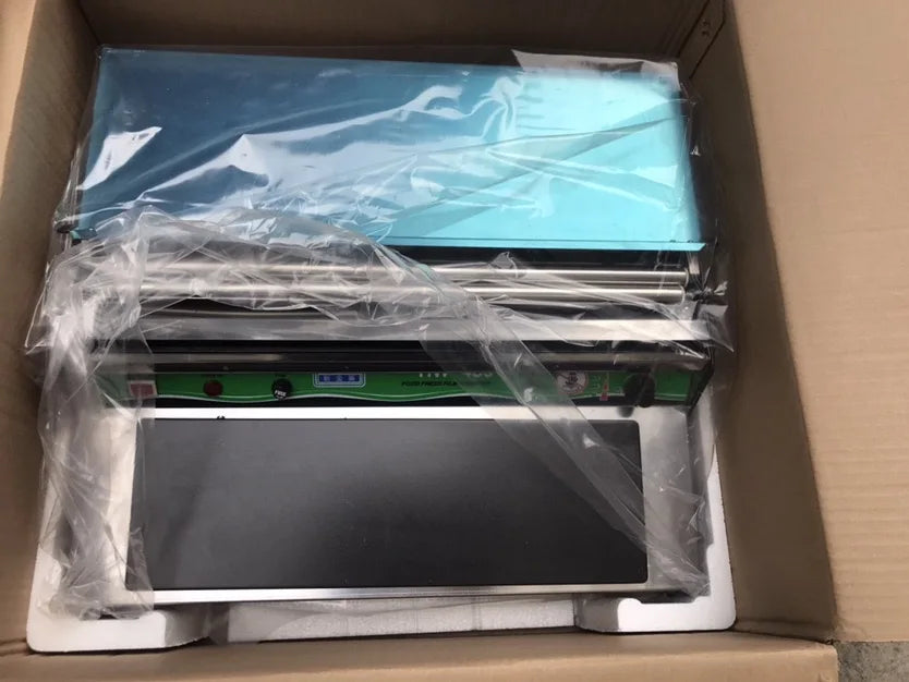 TEBAK Semi-automatic Supermarket Handheld Food Meat Cheese Fruit TableTop Cling Film Wrap Cutting Sealing Packaging Machine