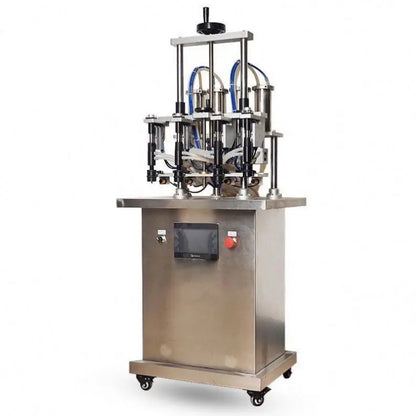 Automatic 4 Heads Silver Vacuum Perfume Weighing Filling Making Machine WITH Liquid Filling Line Wine Pump Small High Precision