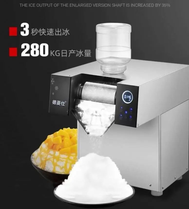 TEBAK Snow Flower Snowflake Flake Crusher Maker Make Shaved Ice Shaver Bingsu Machine Snow Flake Snow Cone Cream Machine