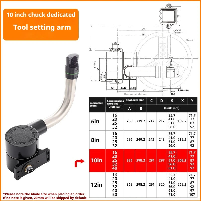 Made in China High-precision Automatic Tool Setting Arm for CNC Lathes