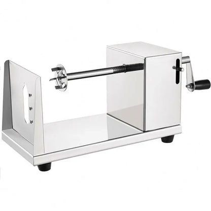 TEBAK Stainless Steel Manual Potato Tower Machine Electric Potato Spiral Cutter Vegetable Fruit Chips Slicer Cutting Machine