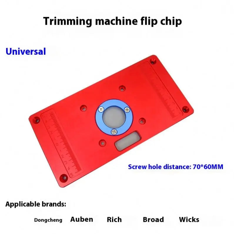 TEBAK W-39 Universal Router Table Insert Plate Aluminum Flip Board Trimmer for Woodworking
