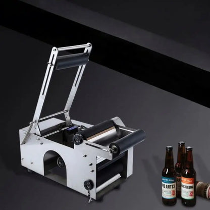 TEBAK SY50 Bottle Labeling Machine Semi-automatic Round Labeling Stickers Machine for Bottles
