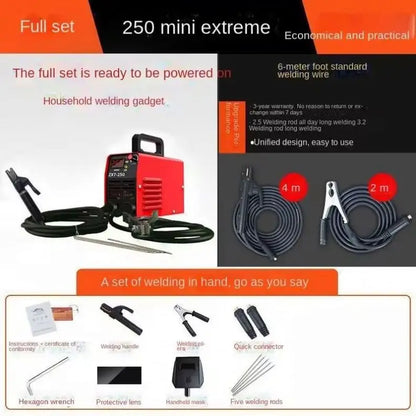 TK06 High Power Mini Handheld Inverter 200/250A Esab Ac Copper Wire Electric Portable Stick Arc Welding Machine