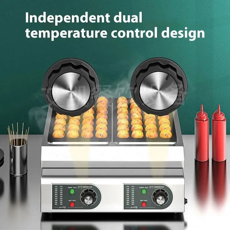 Commercial Stalls With Electric Heating 84-hole Octopus Balls Electromechanical Hot Veneer Fish Ball Furnace Wholesale