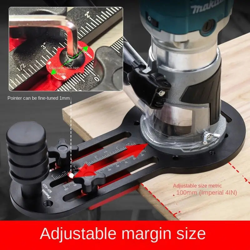 TEBAK W-35 Woodworking Slotting Locator Wood Trimming Milling Slot Chamfering Auxiliary Fine-tuning Tool 65mm Trimming Machine