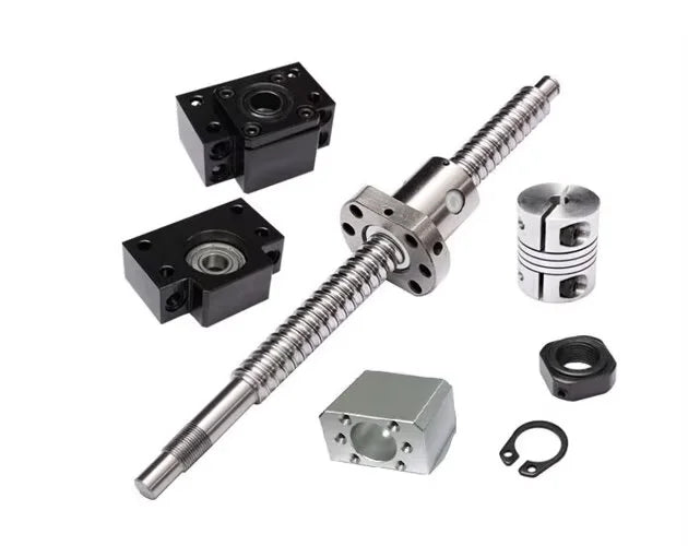 TEBAK D-04 SFU1605 Full Set 32mm Ball Screw CNC Machine Parts Rotating Nut Ballscrews Supports Bearing Blocks BK25 BF25