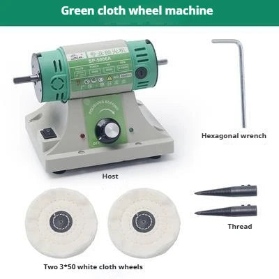 Anduuk Mini Portable Bench Table Polishers Small Parts Dental Dentures Finishing Polishing Lathe Machine