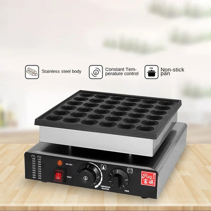 25pcs Electric Dutch Poffertjes Waffle Machine Small Round-Shape Mini Dutch Pancake Machine
