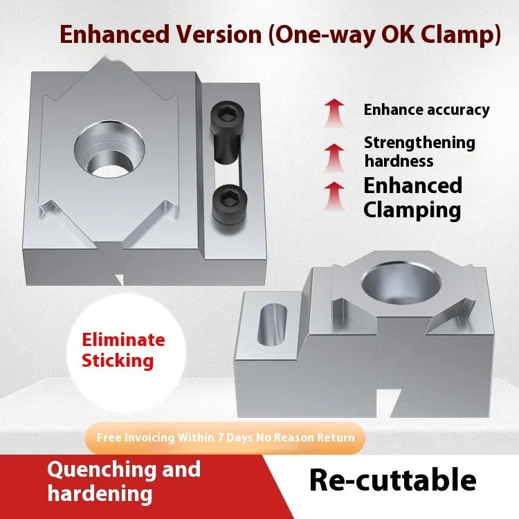 M6-M16 Clamp Single Side OK Fixture CNC Heavy Cutting Precision Multi-Function Parallel Vise Unidirectional Fixed Clamping Block