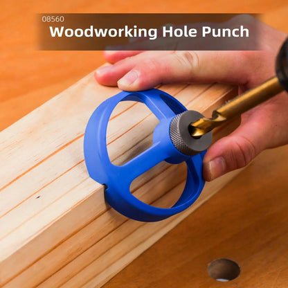 TEBAK W-119 Red Color 6 7 8 9 10 mm Round Aluminium Alloy Woodworking Drill Bit Locator Hole Circle Drilling Guide Jig