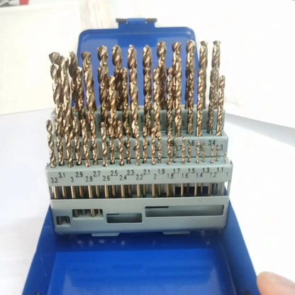 TEBAK Professional Metal Titanium 41 Pcs High Speed Twisted Drilling Fast Drilling Flute Twist Drill Bit Set