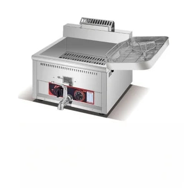 TEBAK Gas Deep French Fries Chicken Fryer Stainless Steel Commercial Kitchen Equipment Electric Double Basket Deep Fryer