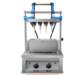Ice Cream Cone Making Machine 4-Head Egg Holder Electromechanical Cone Making Equipment Dairy Sweet Pizza Cone Making Machine