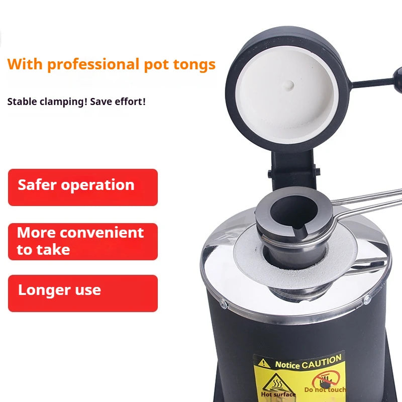 TEBAK Industrial Melting Furnaces Gold Foil Copper Aluminum Steel Melting Furnaces Mini Digital Electric Melting Furnaces