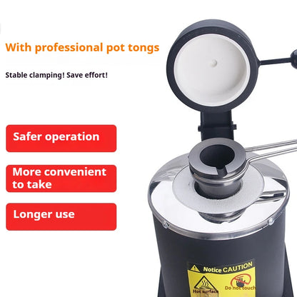 TEBAK Industrial Melting Furnaces Gold Foil Copper Aluminum Steel Melting Furnaces Mini Digital Electric Melting Furnaces